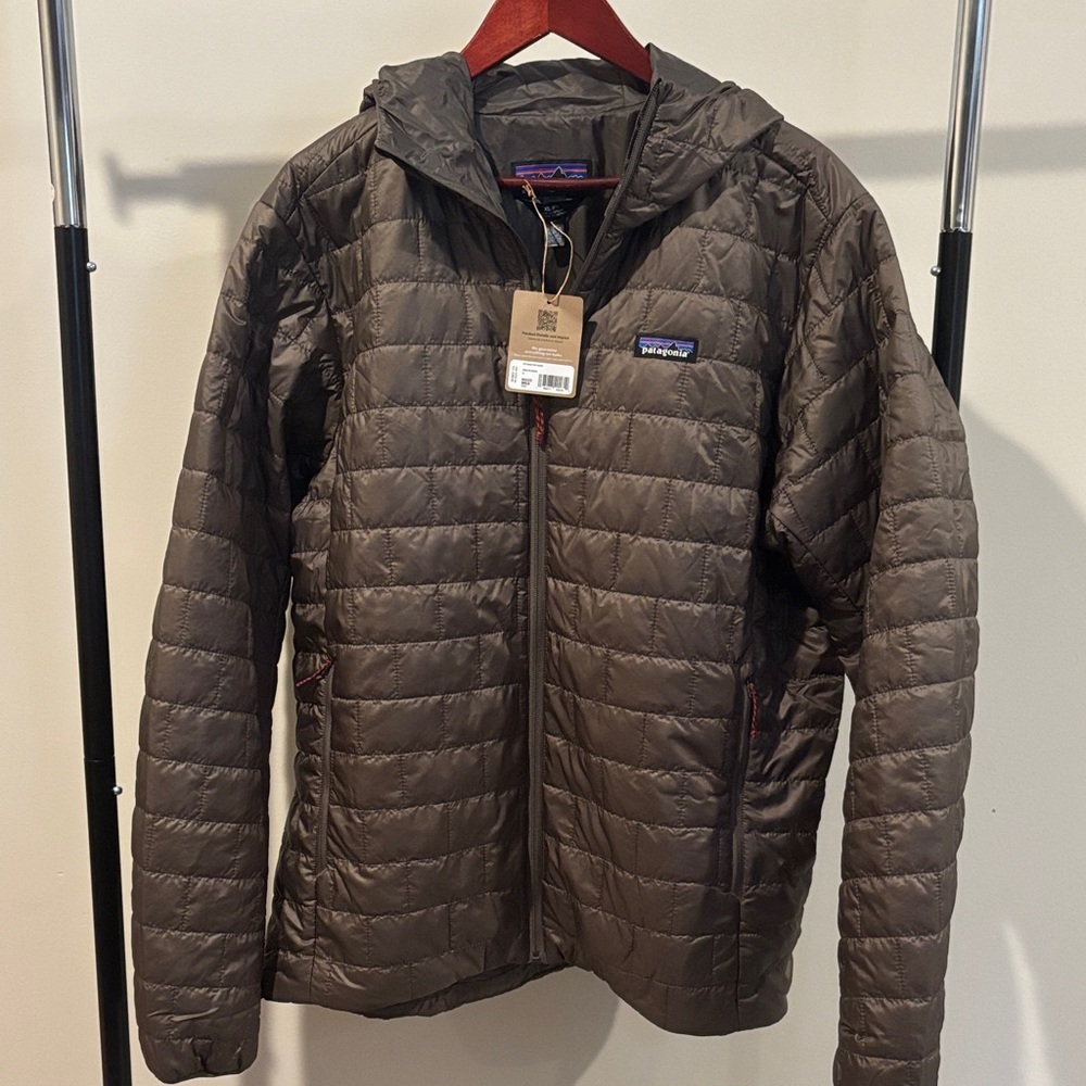 Patagonia Men's Nano Puff Hoody XL Marlowe Brown Jacket NWT